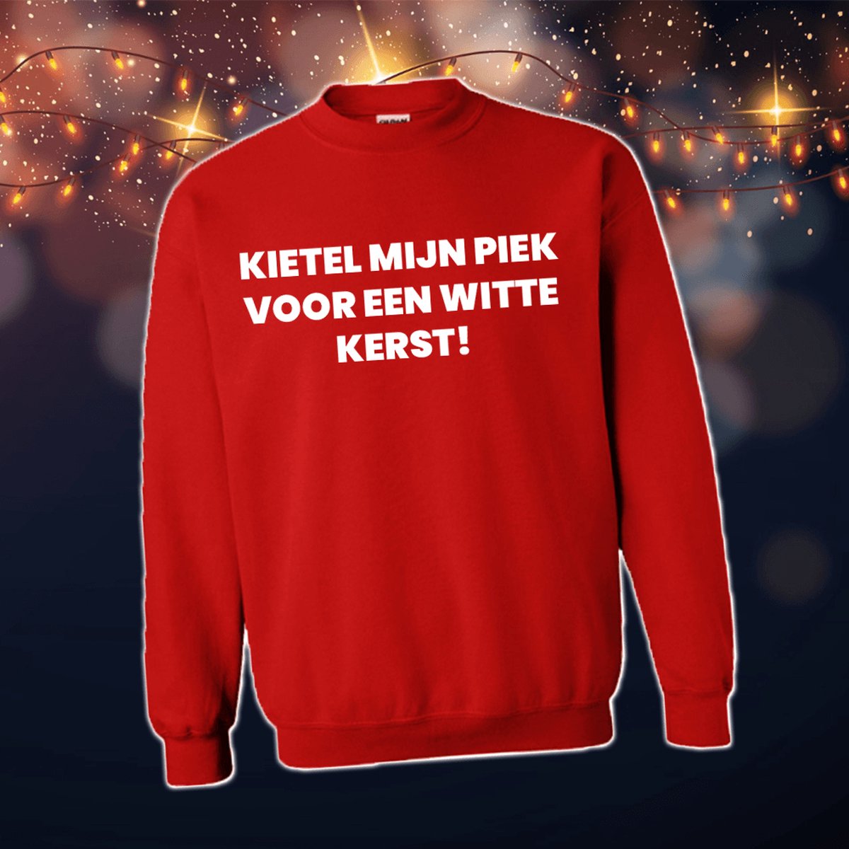 Foute Kersttrui Dames & Heren - Kersttrui met tekst Kietel mijn piek voor een witte kerst | Kersttrui Maat L | Kersttrui Dames - Kersttrui Heren - Grappige Kersttrui met tekst | Namengigant | Incl. 2 jaar garantie